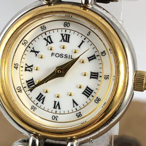 Vintage Fossil 2 Tone Gold & Stainless Steel Watch